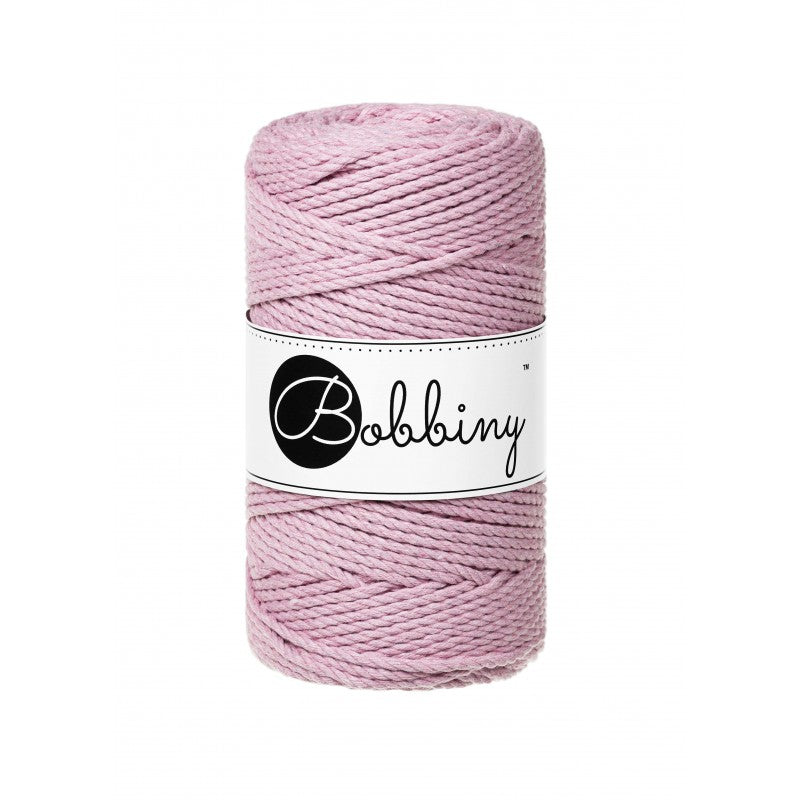 Bobbiny Makramee Garn 3mm 3ply Dusty Rose 100m - Garne > Baumwollgarne > Bobbiny > 3ply > 3mm von mahina