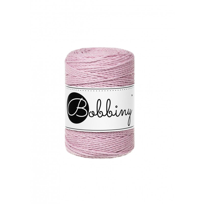 Bobbiny Makramee Garn 1,5mm 3ply Dusty Rose 100m - Garne > Baumwollgarne > Bobbiny > 3ply > 1,5mm von mahina