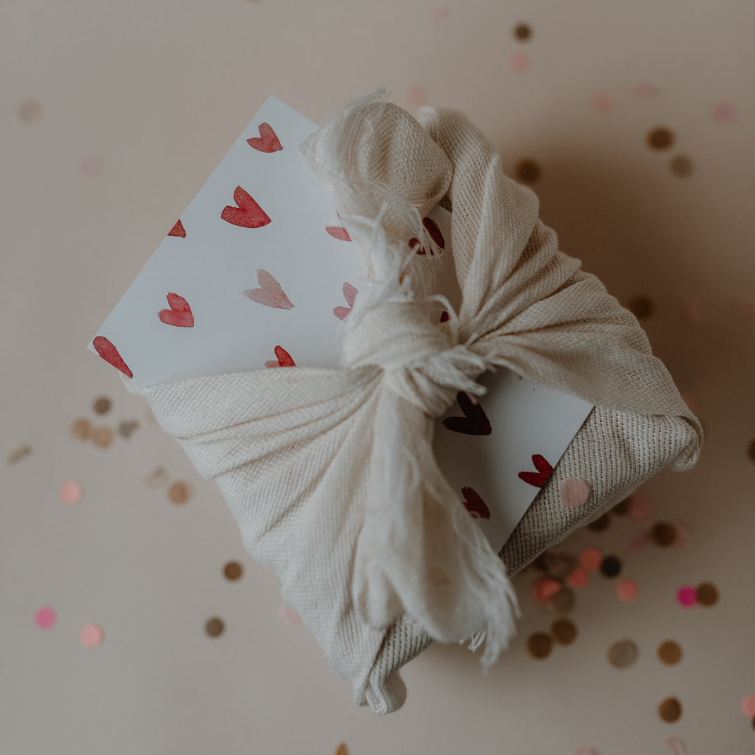 Eulenschnitt Aquarellkarte "Hearts" - Postkarten von mahina