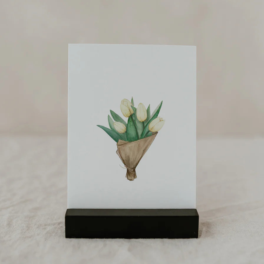 Eulenschnitt Aquarellkarte "Tulips" - Postkarten von mahina