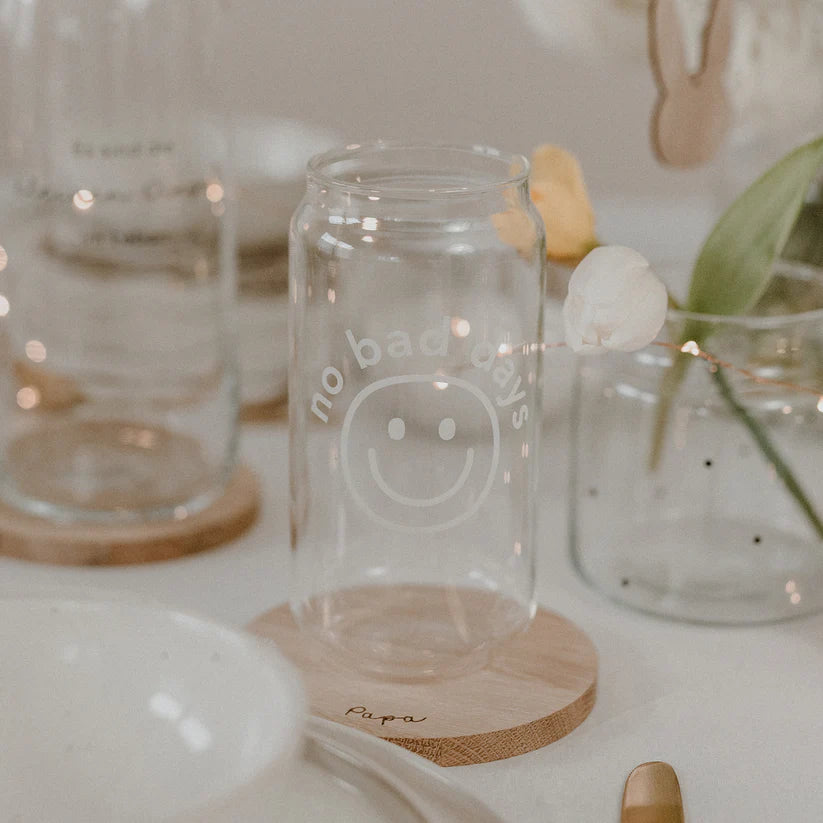 Eulenschnitt Hohes Trinkglas No Bad Days 500ml - Interior > Dekoration > Tassen von mahina