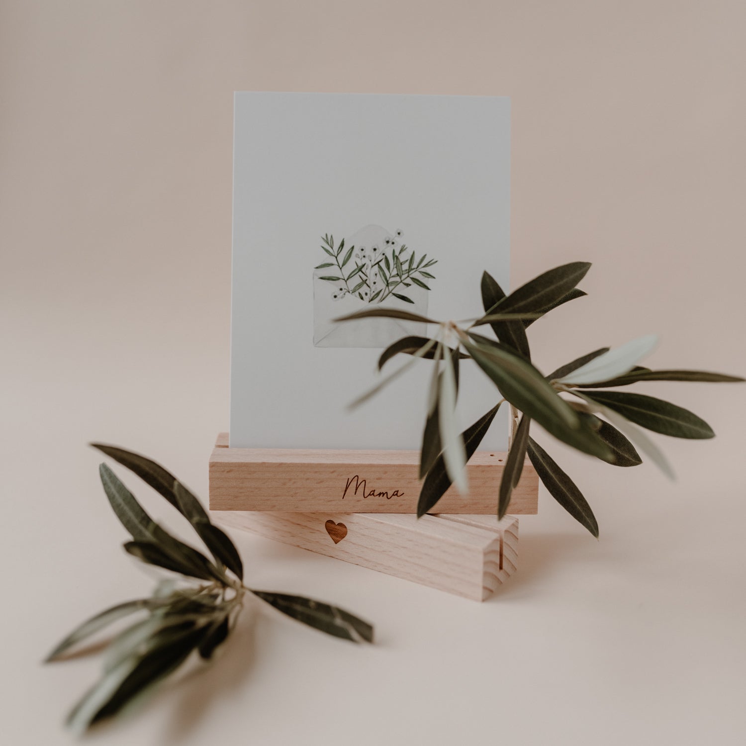 Eulenschnitt Karten- und Blumenhalter Mama & Herz, 2er Set - Bastelbedarf -> Sonstiges von mahina