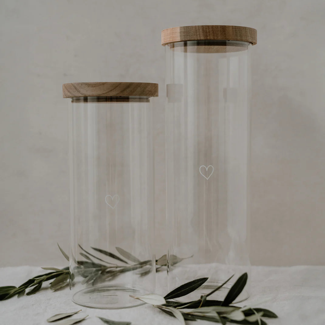 Eulenschnitt Vorratsglas Herz 25cm - Bastelbedarf -> Glas -> Dekorative Gläser von mahina