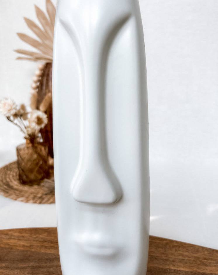 Vase "Mataki" in weiß 35cm - mahina