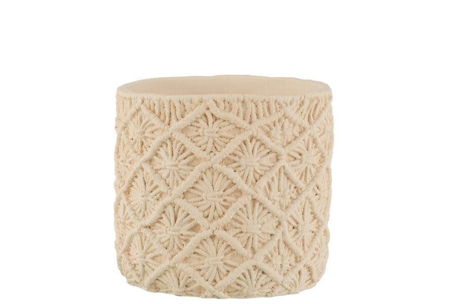 Blumentopf "Ibiza" cremeweiß - Interior > Dekoration > Blumentopf von mahina