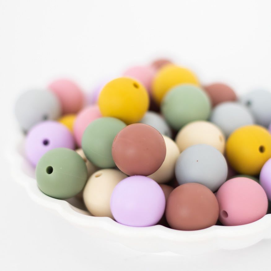 Runde Silikonperle 15mm Farbe 67 - 137 - Bastelbedarf -> Silikon -> Silikonperlen -> Rund von mahina