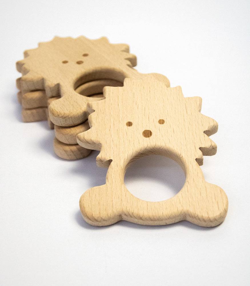 Beißring "Löwe" aus Buchenholz - mahina