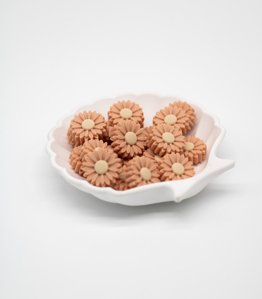 Silikonperle "Blume" 22mm 6 Farben - Bastelbedarf -> Silikon -> Silikonperlen -> Rund von mahina