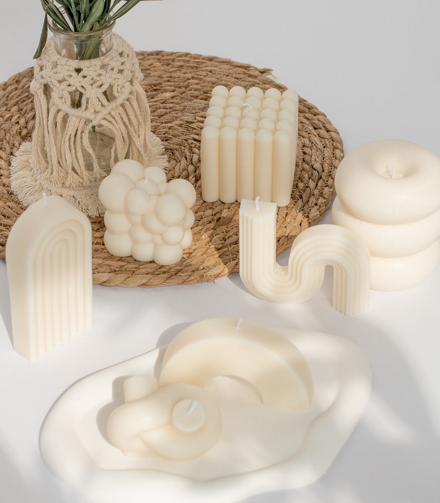 Handgemachte Kerze "Cube Candle" in natur, vegan & nachhaltig - Interior > Dekoration > Kerzen von mahina