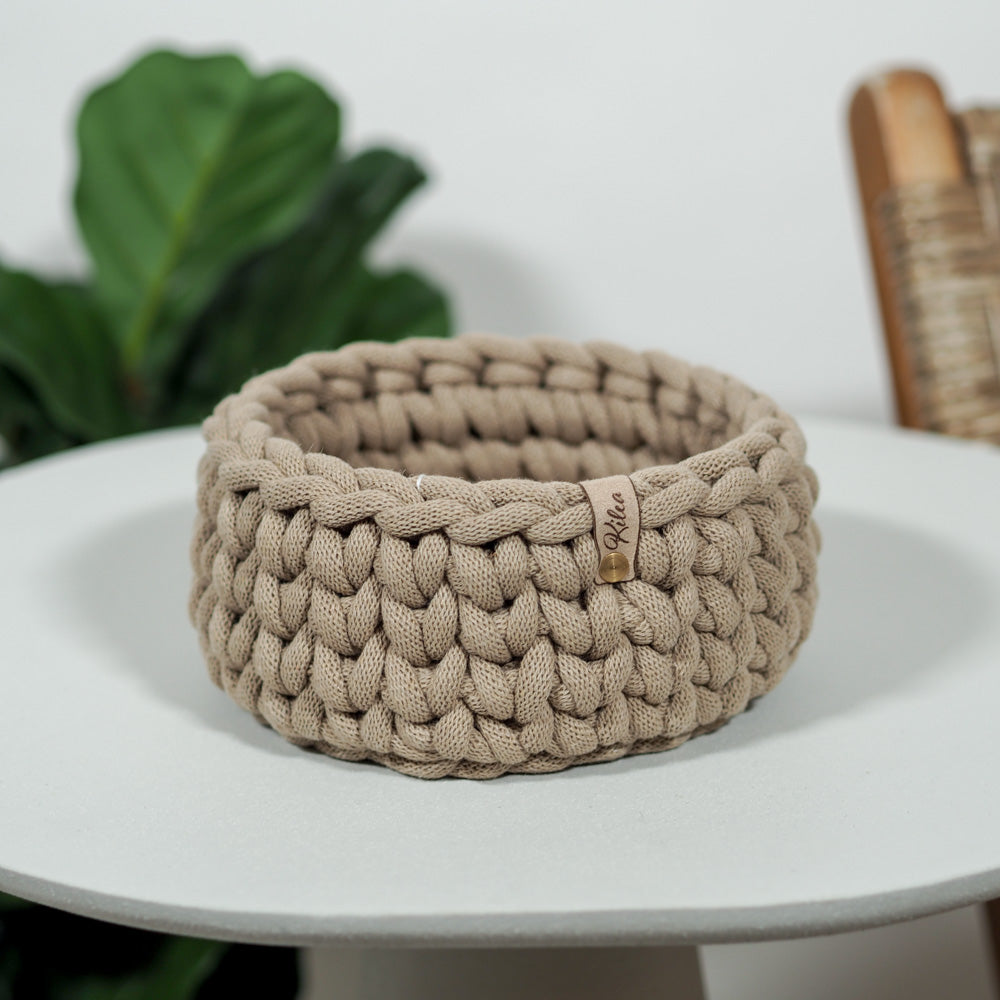 Handgemachter Häkelkorb "Rund" 9mm - mahina x kilea - Interior > Dekoration > Häkelprodukte von mahina