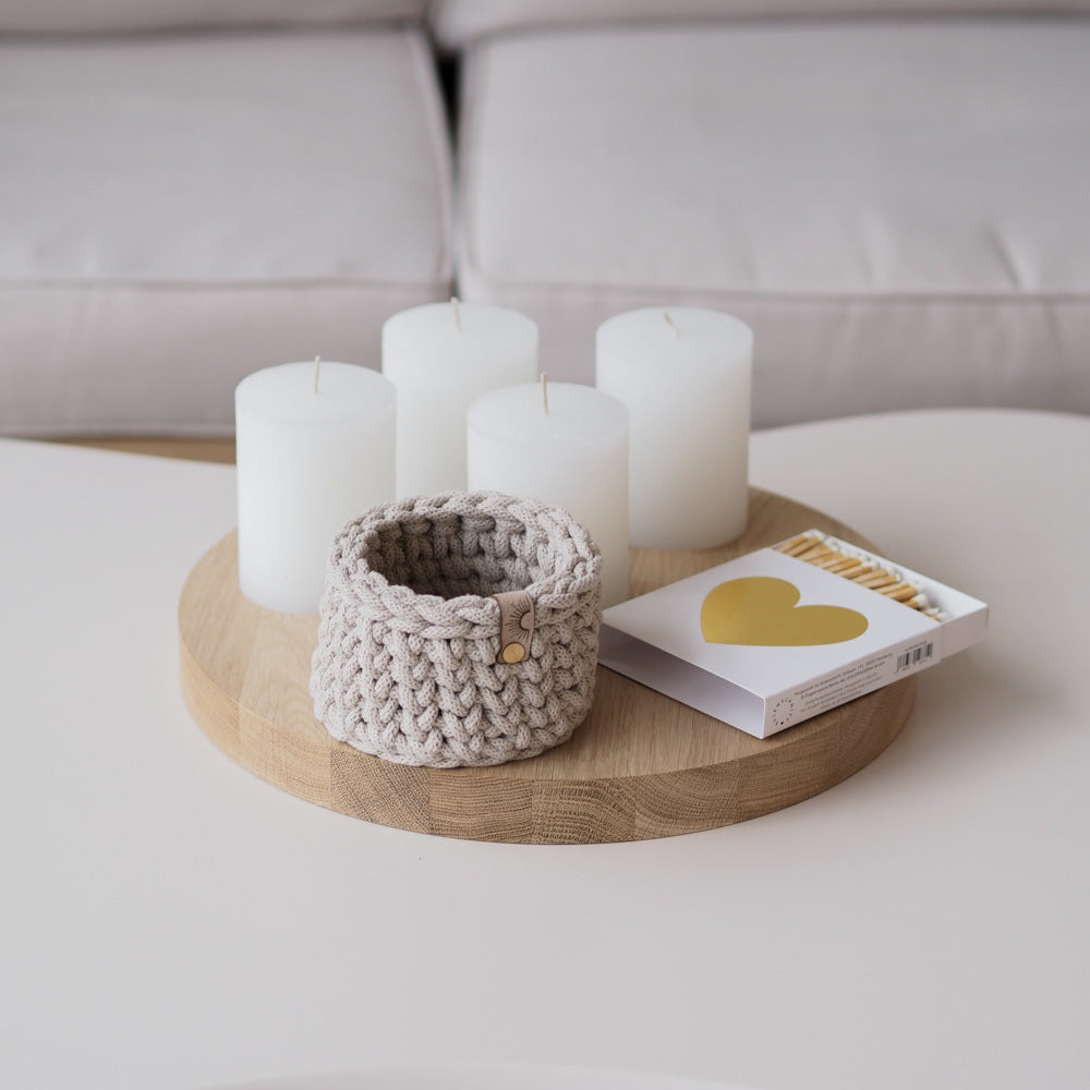 Handgemachter Häkelkorb "Rund" mit Boden - mahina x kilea - Interior > Dekoration > Häkelprodukte von mahina