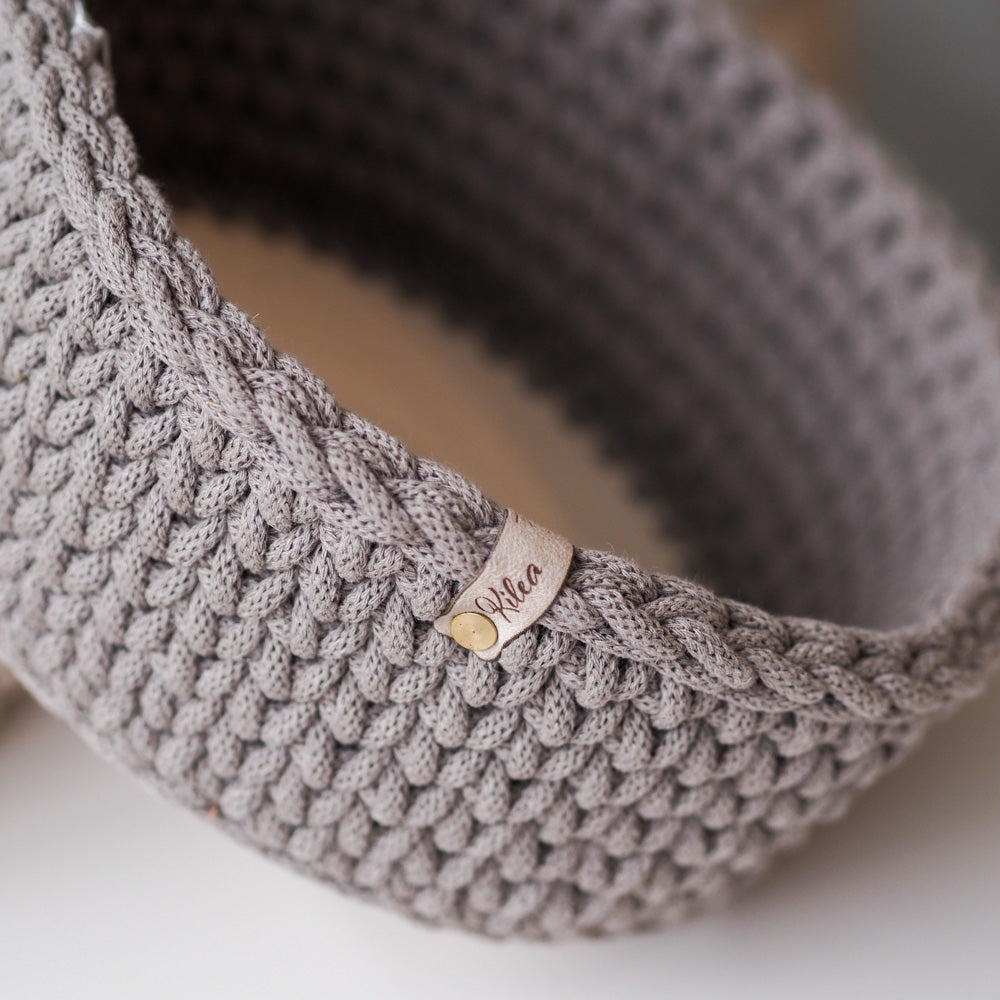 Handgemachter Häkelkorb "Rund" mit Boden - mahina x kilea - Interior > Dekoration > Häkelprodukte von mahina