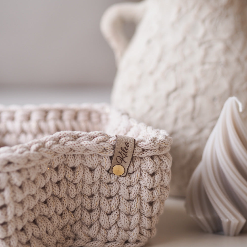 Handgemachter Häkelkorb "Stern" mit Boden - mahina x kilea - Interior > Dekoration > Häkelprodukte von mahina