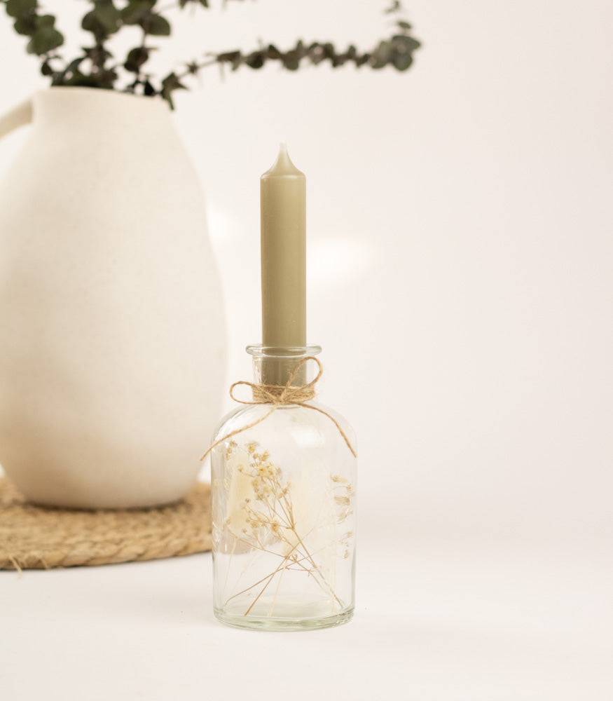 Personalisierbarer Kerzenständer mit Trockenblumen - Interior -> MAHINA Handmade -> Trockenblumen von mahina
