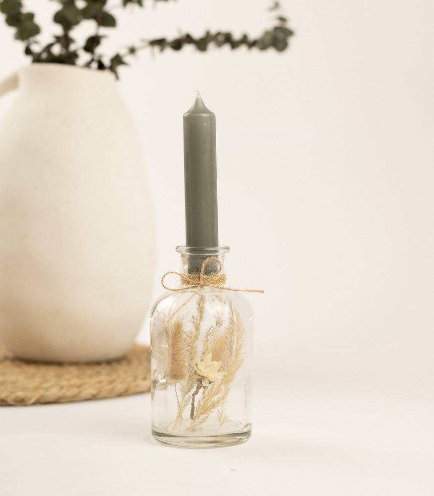 Personalisierbarer Kerzenständer mit Trockenblumen - Interior -> MAHINA Handmade -> Trockenblumen von mahina