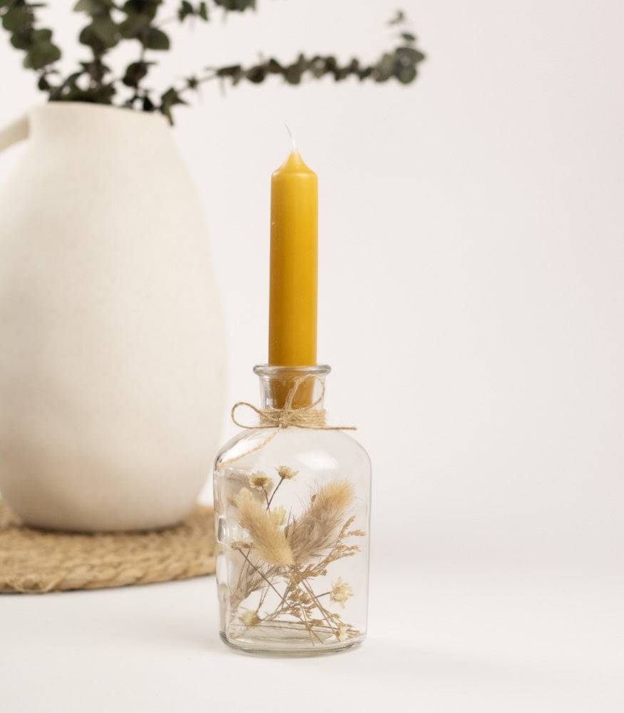 Personalisierbarer Kerzenständer mit Trockenblumen - Interior -> MAHINA Handmade -> Trockenblumen von mahina