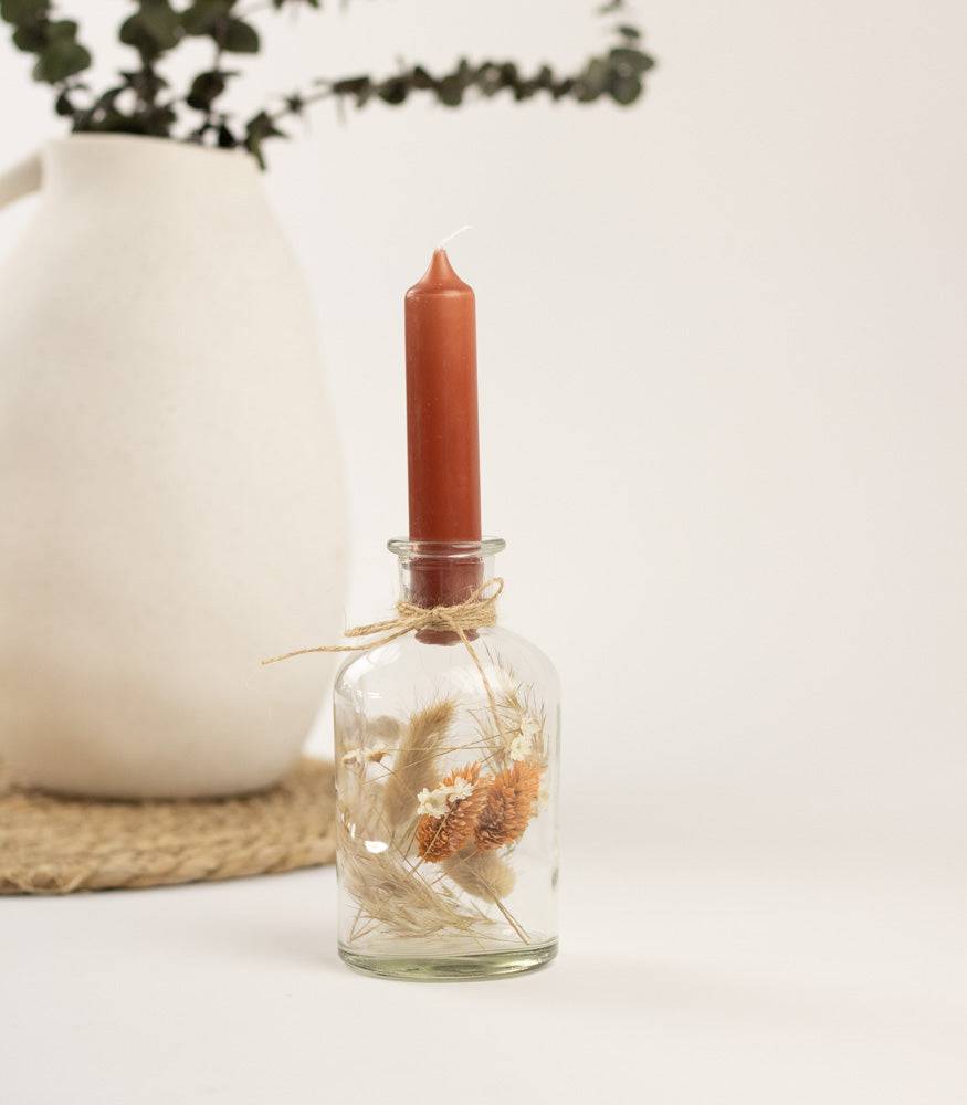 Personalisierbarer Kerzenständer mit Trockenblumen - Interior -> MAHINA Handmade -> Trockenblumen von mahina