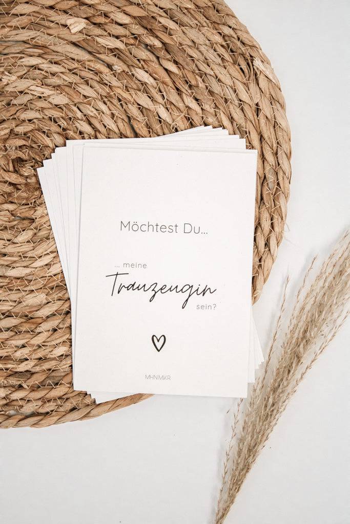 Geschenkkarte "Trauzeugin" - mahina