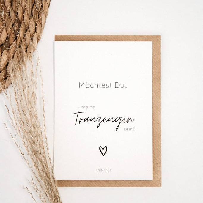 Geschenkkarte "Trauzeugin" - mahina