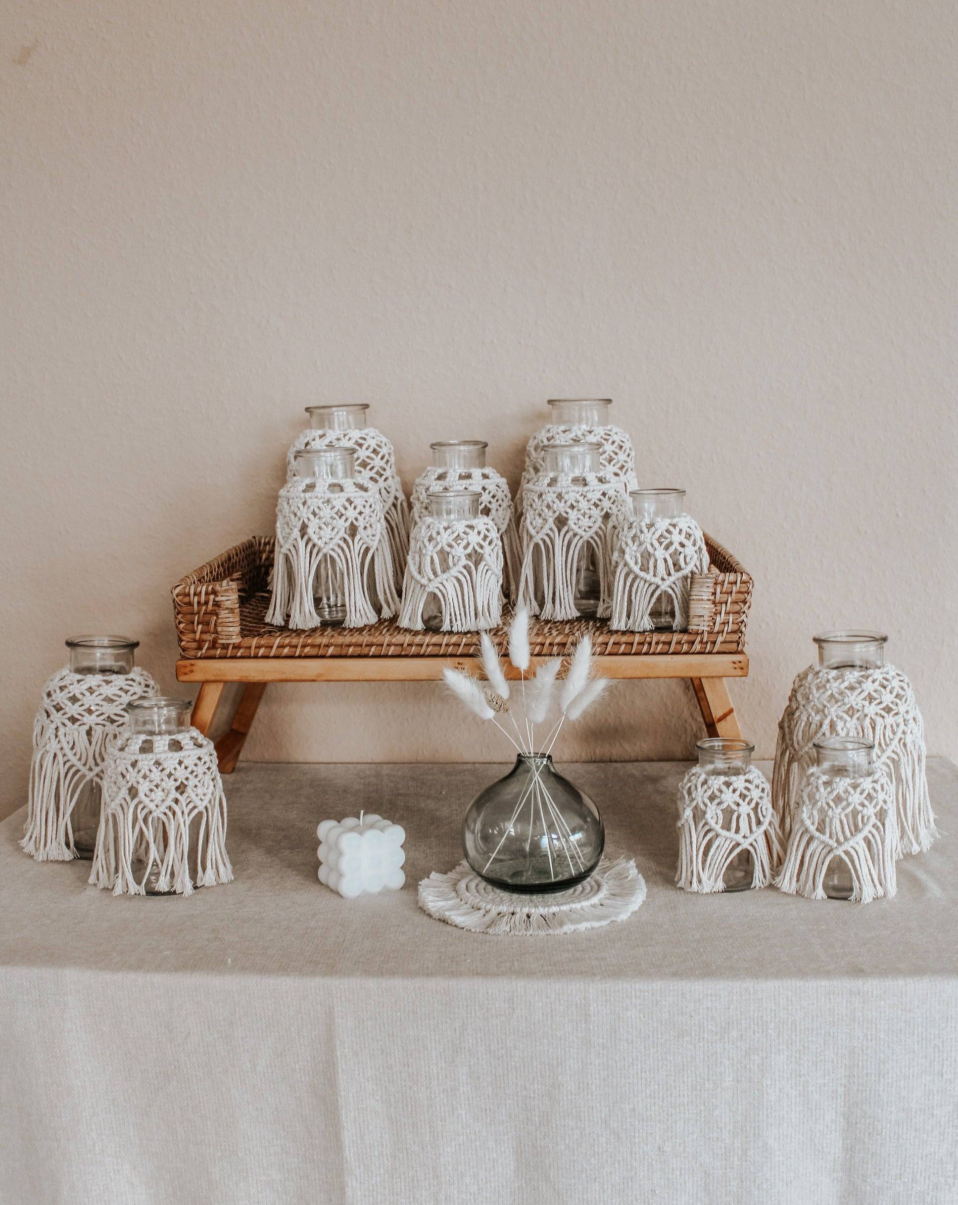 Handgemachte Makramee Vase/Windlicht - Interior > Dekoration > Makramee von mahina
