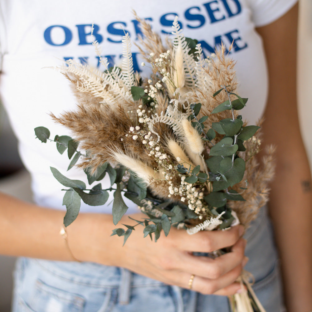 Großer Trockenblumenstrauß "Soft Green" mit Eukalyptus - Trockenblumen -> Sträuße von mahina