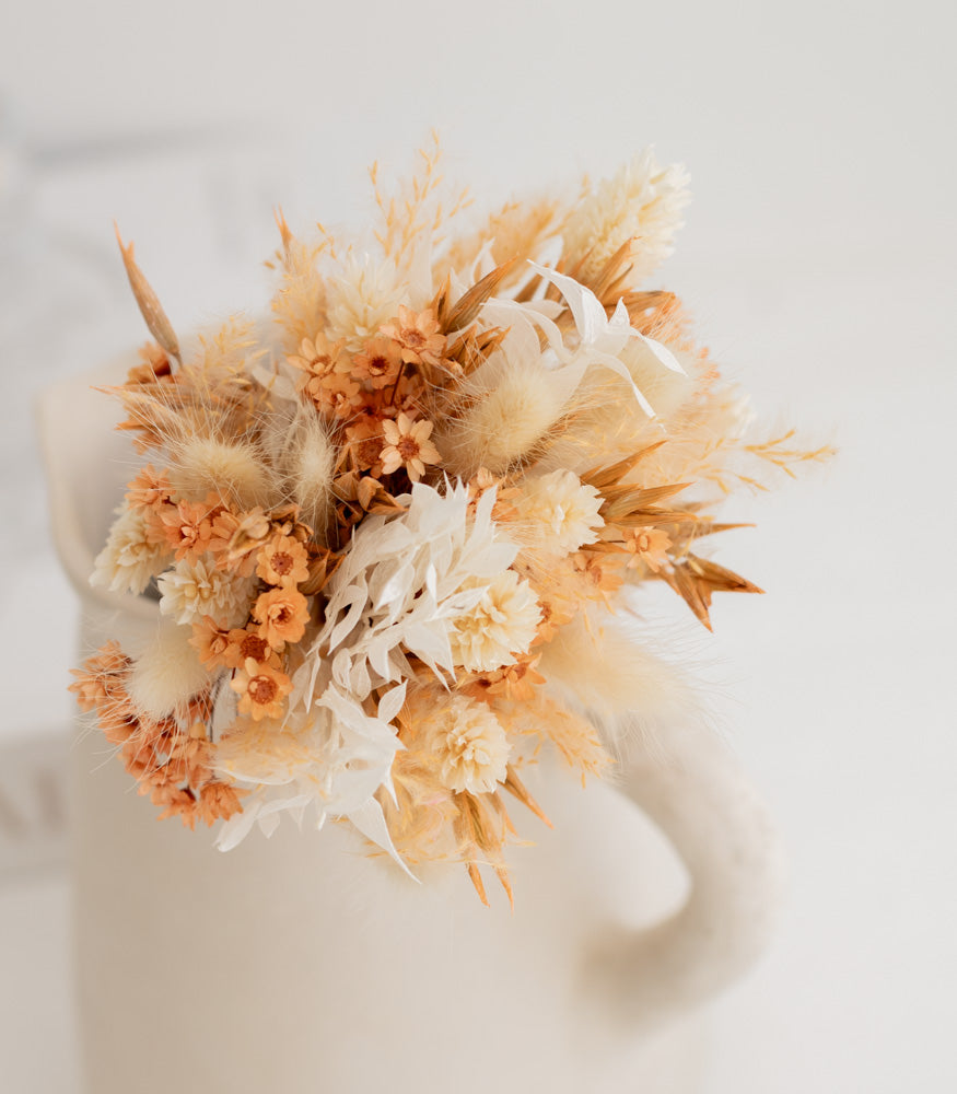 Kleiner Trockenblumenstrauß "Peachy" - Trockenblumen -> Sträuße von mahina