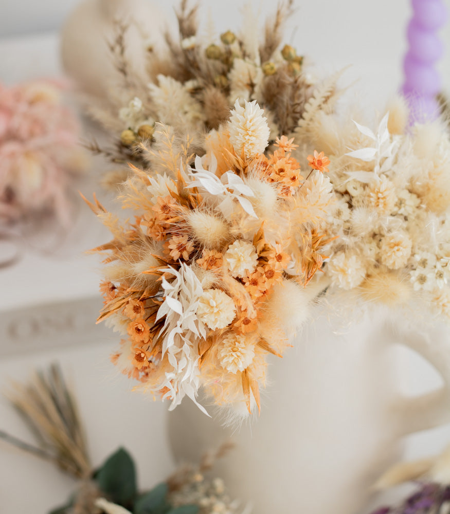 Kleiner Trockenblumenstrauß "Peachy" - Trockenblumen -> Sträuße von mahina