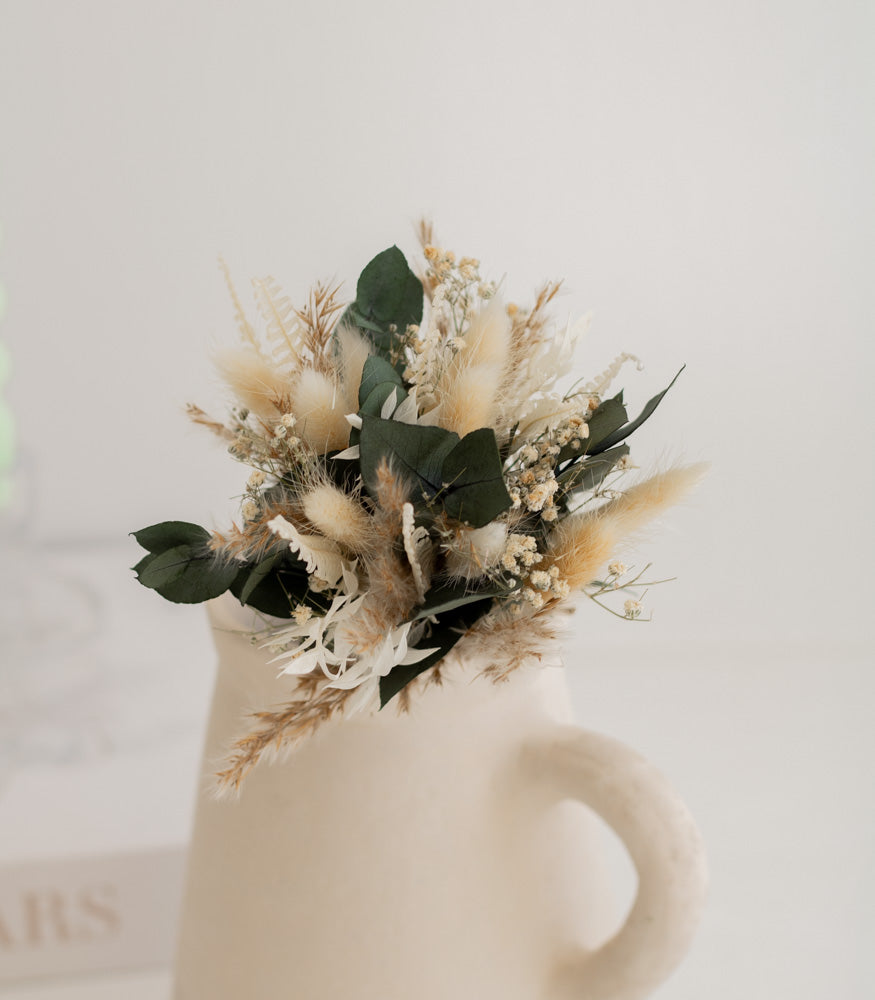 Kleiner Trockenblumenstrauß "Soft Green" - Trockenblumen -> Sträuße von mahina