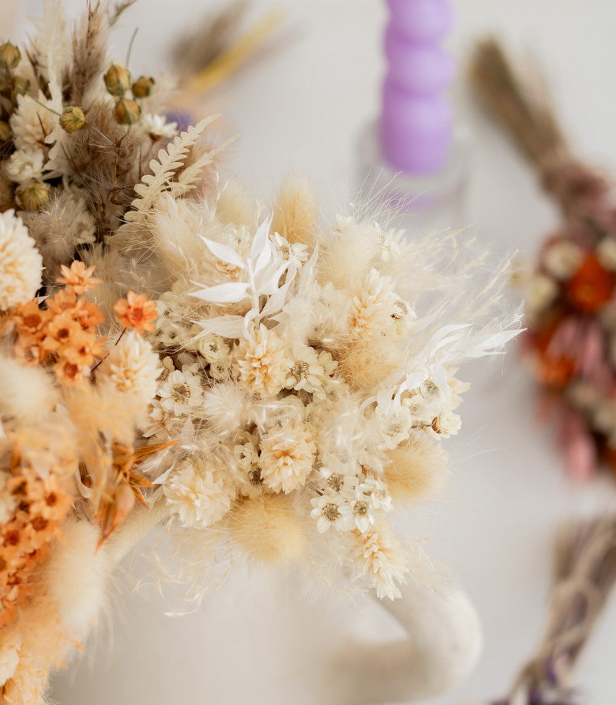 Kleiner Trockenblumenstrauß "White Passion" - Trockenblumen -> Sträuße von mahina