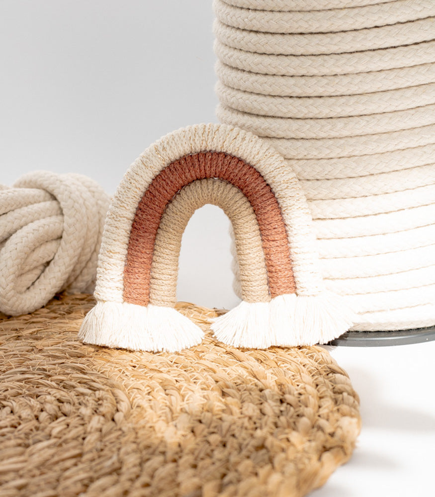 mahina Garn 10mm geflochten Natur für Regenbogen - Garne > Baumwollgarne > Pferdeseile > Geflochten > 10mm von mahina