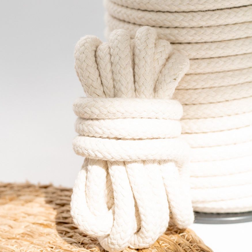 mahina Garn 12mm geflochten Natur für Regenbogen - Garne > Baumwollgarne > Pferdeseile > Geflochten > 12mm von mahina