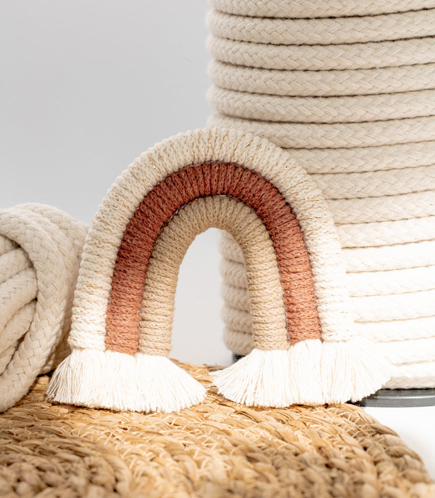 mahina Garn 12mm geflochten Natur für Regenbogen - Garne > Baumwollgarne > Pferdeseile > Geflochten > 12mm von mahina