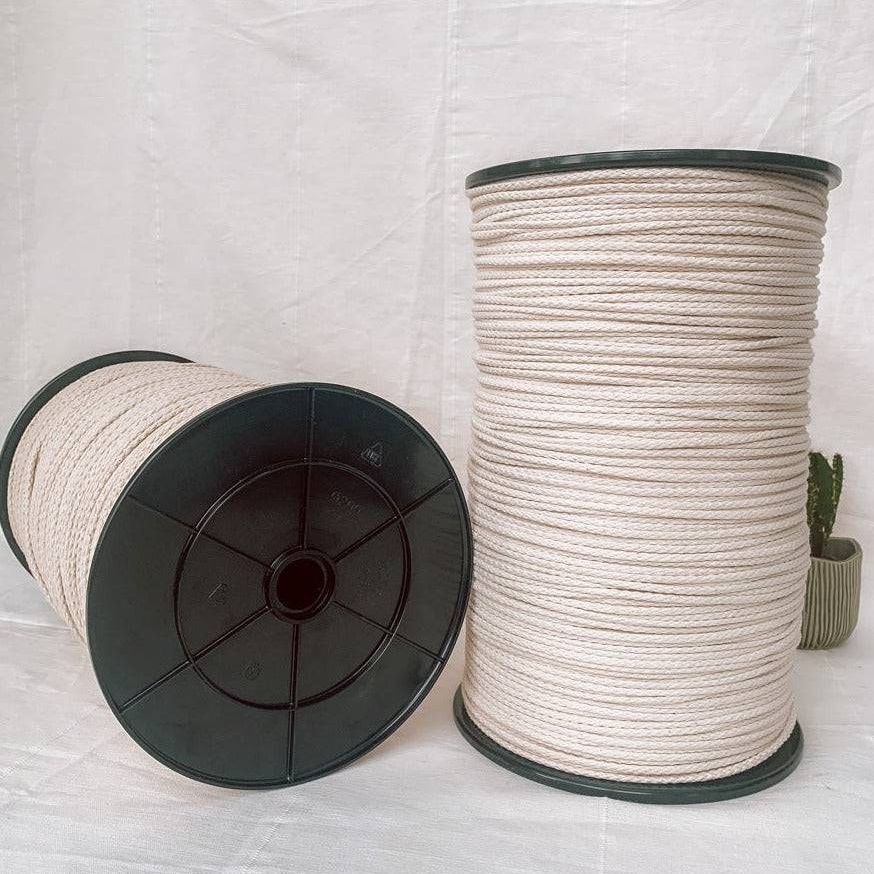 MAHINA Garn 4mm geflochten Natur JUMBO 750m - mahina