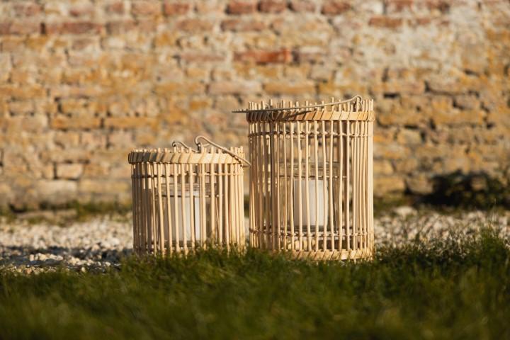 Laterne/Windlicht "Gusta" aus Bambus, verschiedene Größen - Interior > Dekoration > Windlicht von mahina