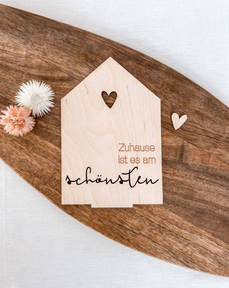 Rayher Holzmotiv Haus "Zuhause ist es am Schönsten", FSC 100% - Bastelbedarf -> Sonstiges von mahina