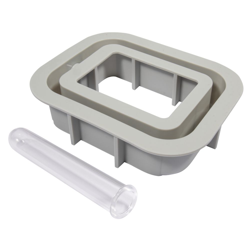 Silikon Gießform Vase Rechteck 10,5x3,7x14cm, inkl. 1 Reagenzglas - Bastelbedarf -> Gießen von mahina