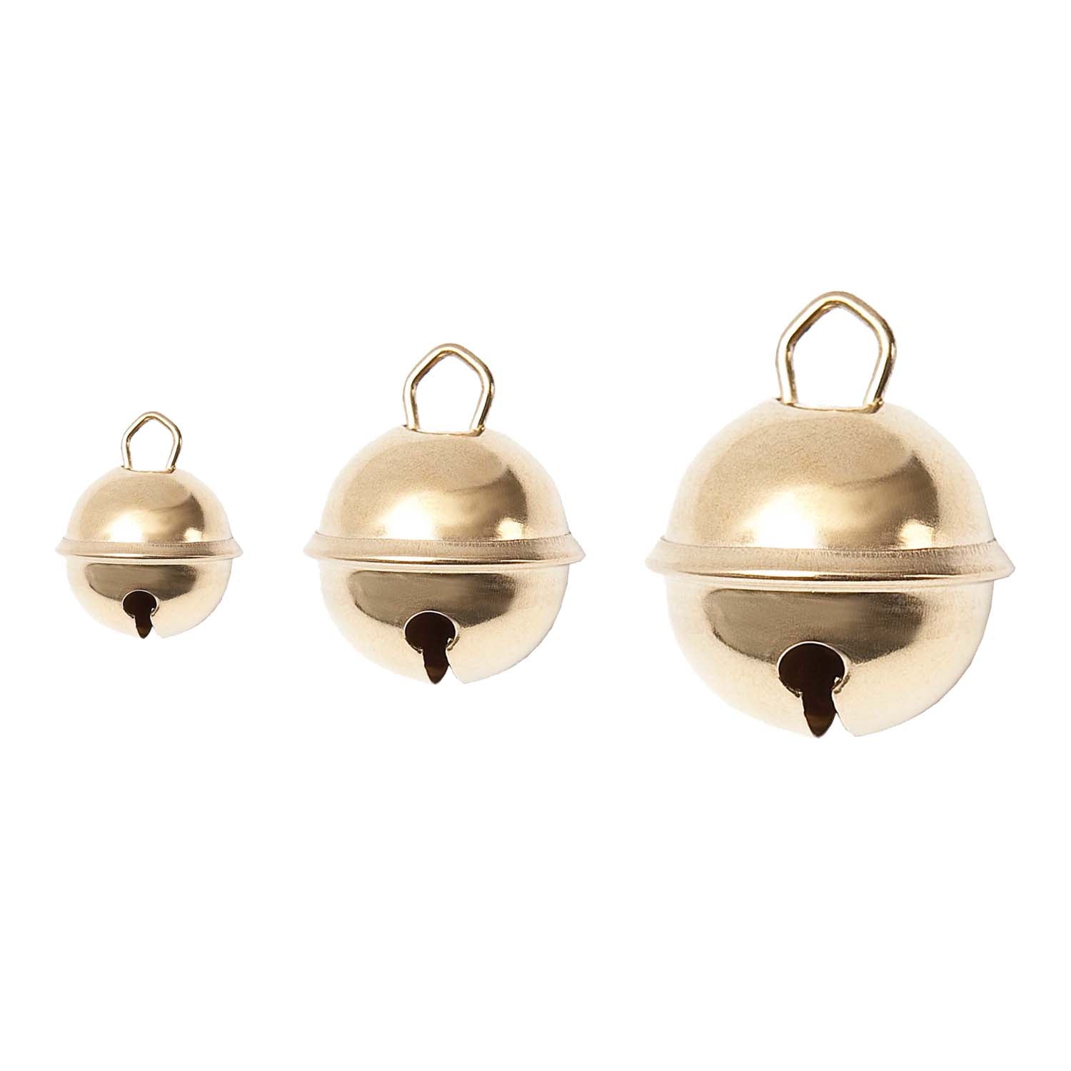 Glöckchen goldfarbig 4 Größen - Bastelbedarf -> Karabiner von mahina