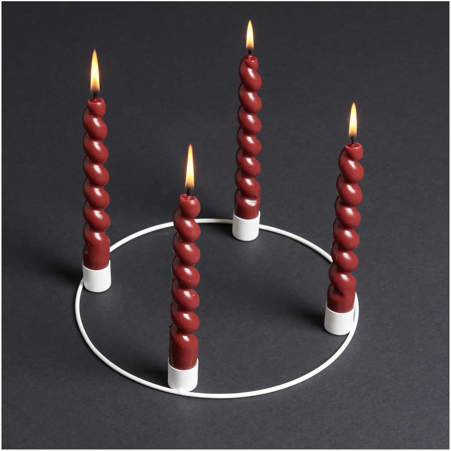 Adventskranz Ø 25cm in off white matt - Adventskranz von mahina