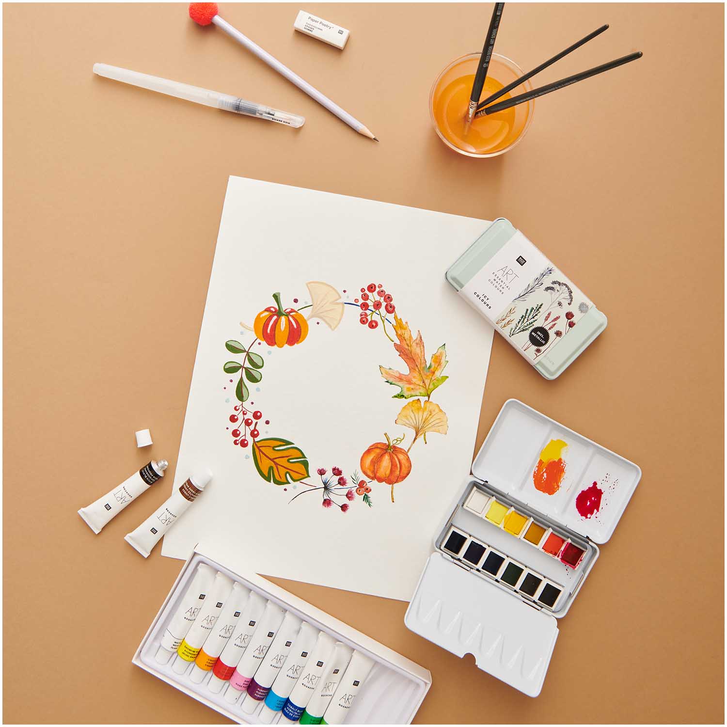 ART Künstler Acrylfarben-Set Basic 12x12ml - Bastelbedarf -> Acyrlfarben & Zubehör von mahina