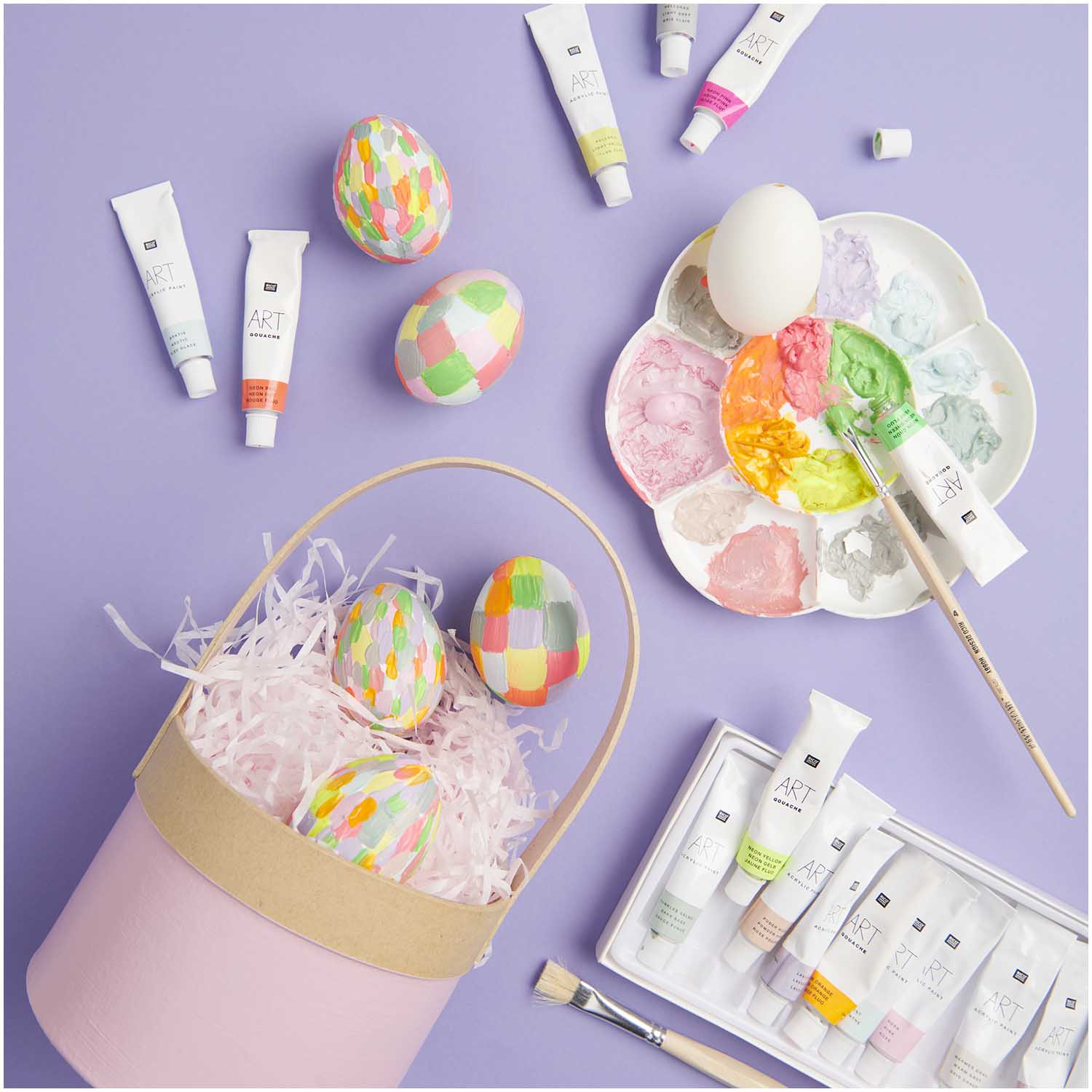 ART Künstler Acrylfarben-Set Pastell 12x12ml - Bastelbedarf -> Acyrlfarben & Zubehör von mahina