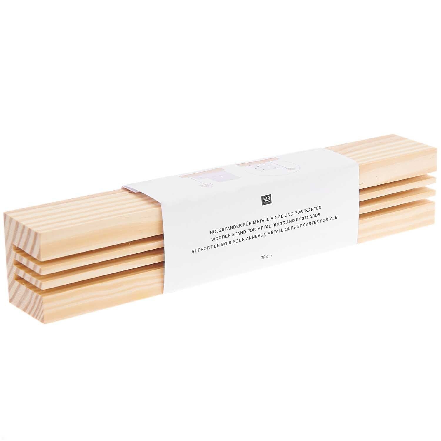 Holzständer für Metallringe 26x5x4cm - Bastelbedarf -> Sonstiges von mahina