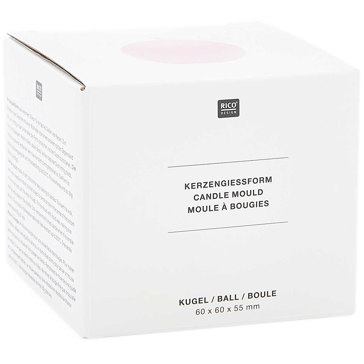 Kerzengießform Kugel, 74x74x65mm - Bastelbedarf -> Gießen von mahina