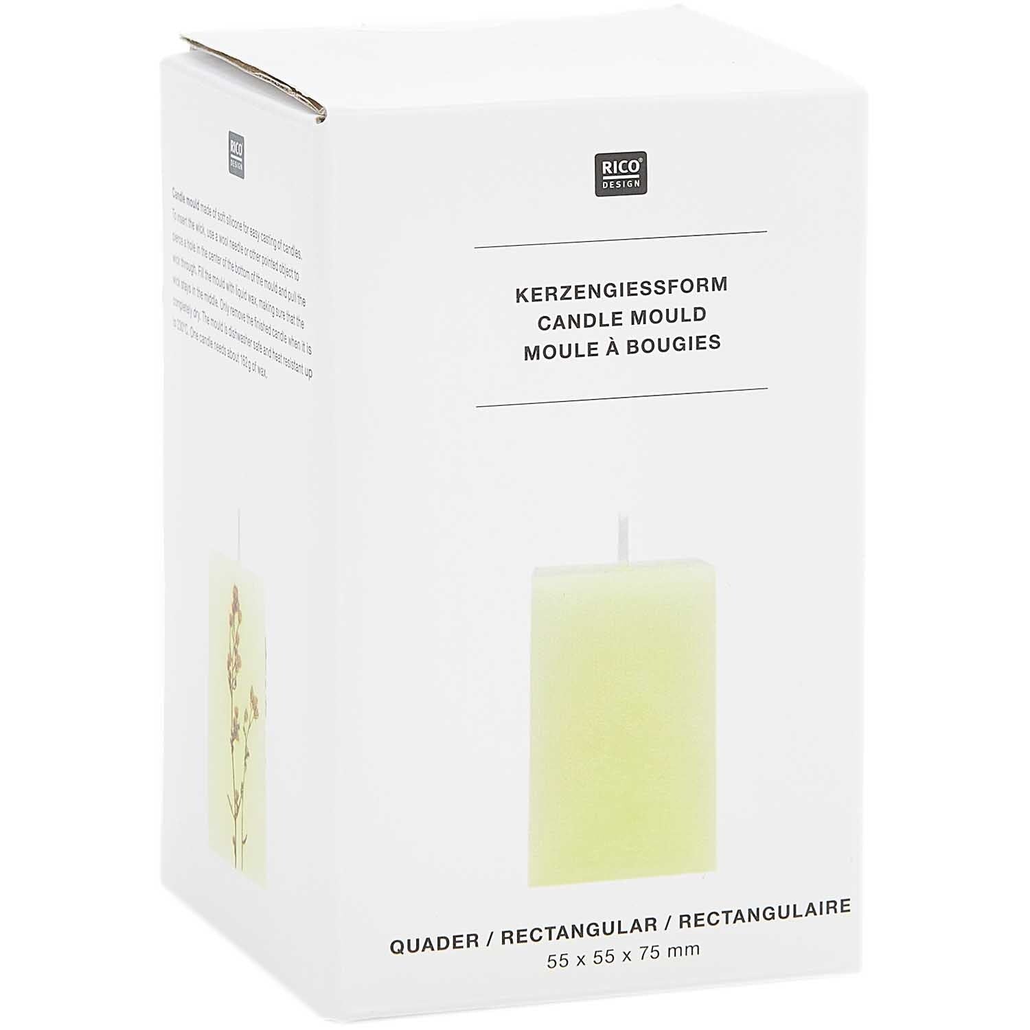 Kerzengießform Quader, 61x61x95mm - Bastelbedarf -> Gießen von mahina