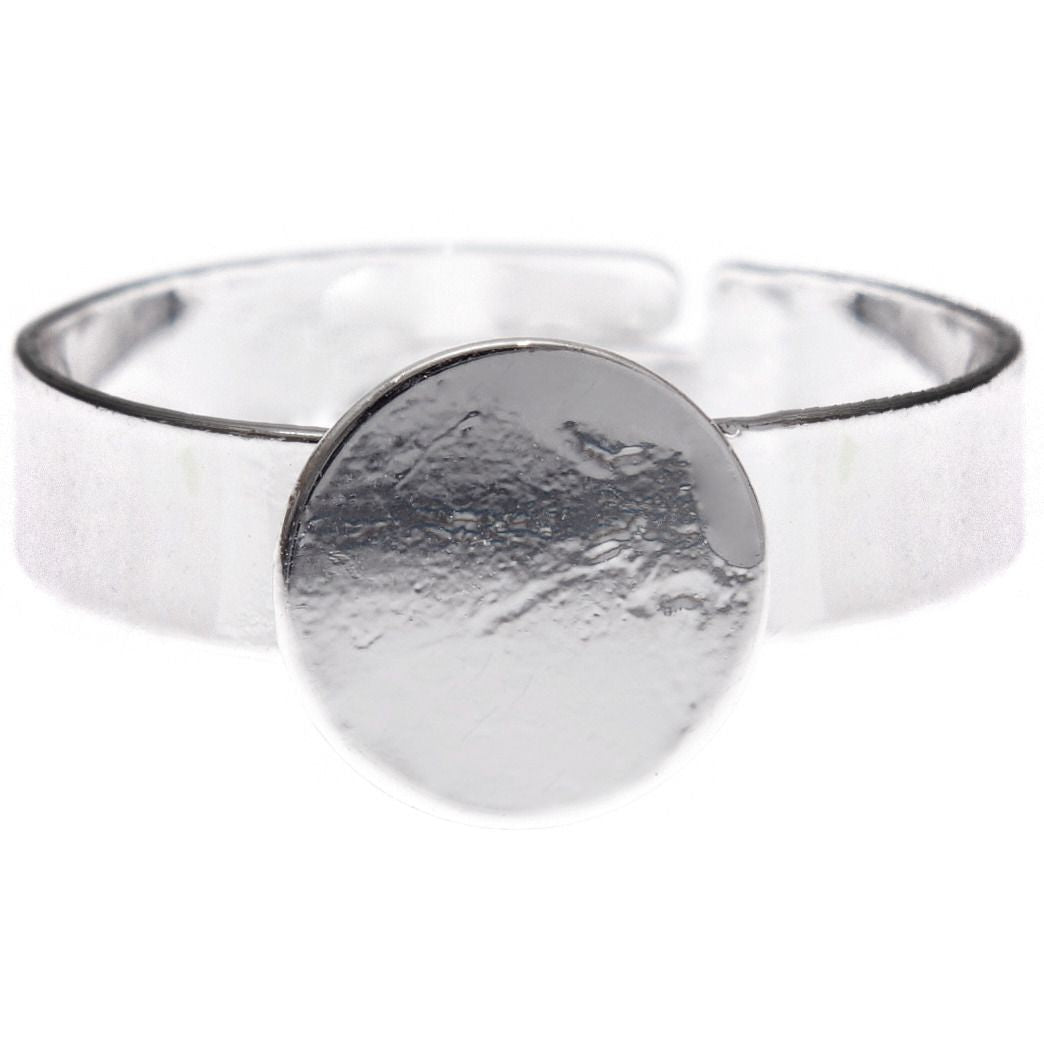 Ring größenverstellbar mit runder Klebefläche, 2 Stück - Bastelbedarf -> Gießen von mahina