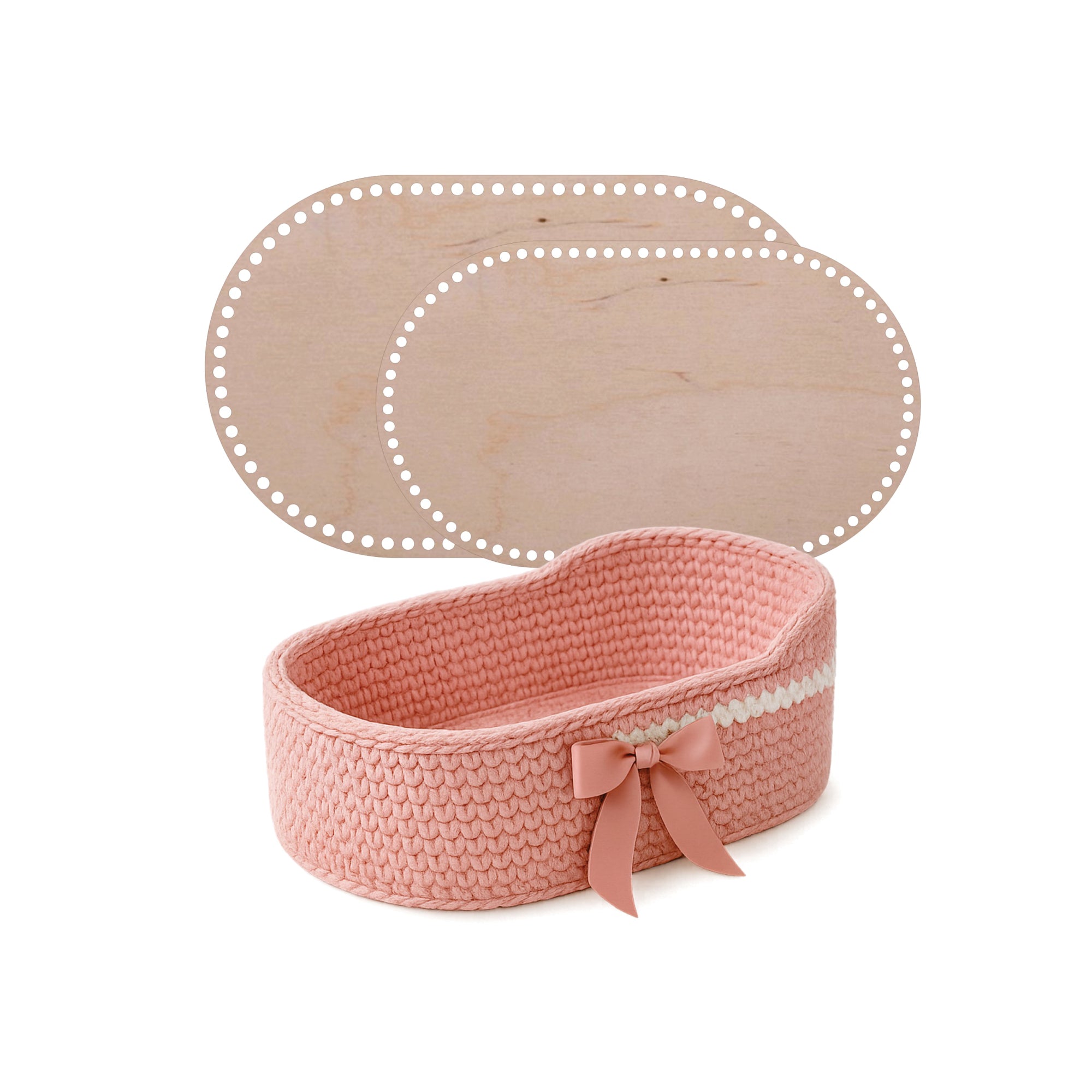 Häkelboden Puppenkorb 3mm Birkenholz 12 Größen - Bastelbedarf -> Häkeln und Stricken -> Häkelboden von mahina