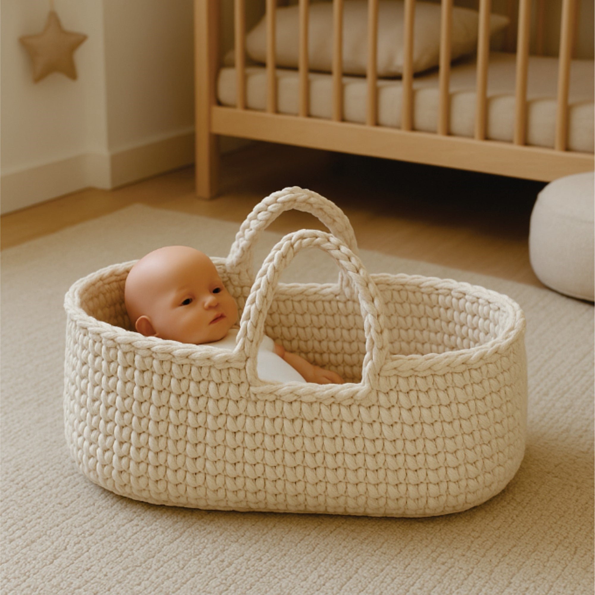 Häkelboden Puppenkorb 3mm Birkenholz 12 Größen - Bastelbedarf -> Häkeln und Stricken -> Häkelboden von mahina