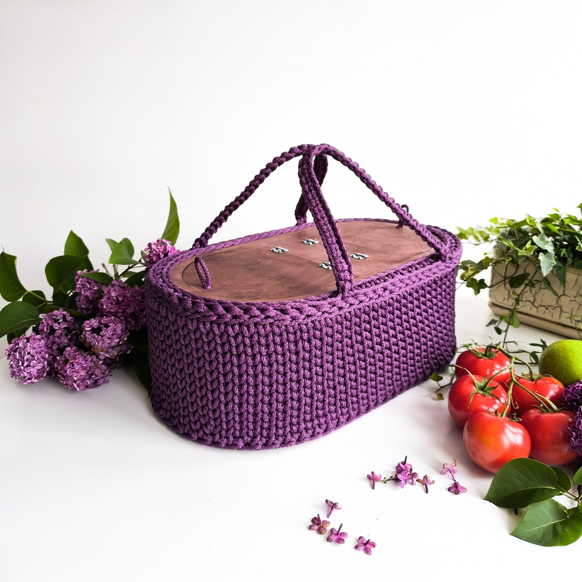 Häkelboden Picknickkorb 45x25cm 2 Stück - Bastelbedarf -> Häkeln und Stricken -> Häkelboden von mahina