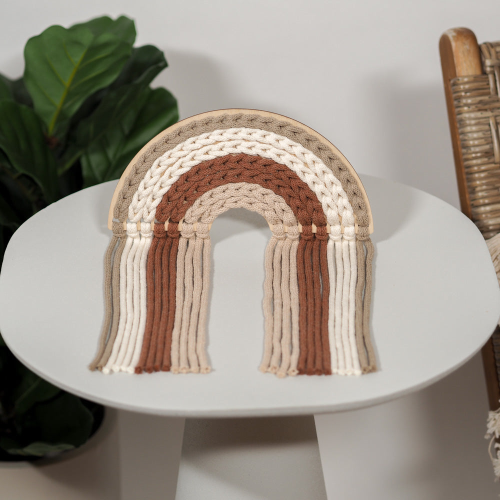 Häkelboden "Regenbogen" aus Birkenholz, 12x25cm - Bastelbedarf -> Häkeln und Stricken -> Häkelboden von mahina