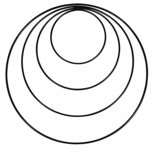 Metallring schwarz 5 Größen - mahina