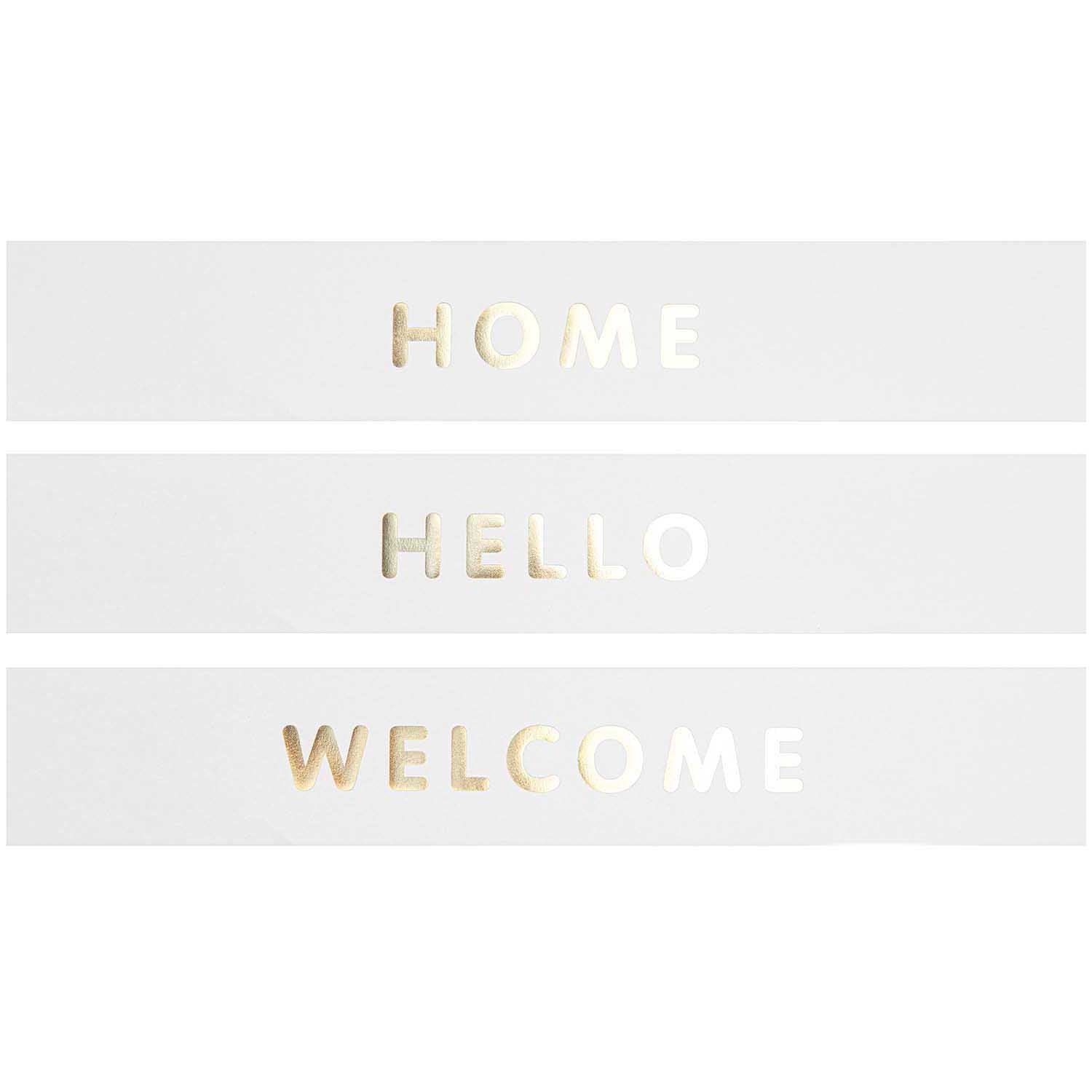 Papierstreifen in weiß 7x42cm, 3 Stück - mahina